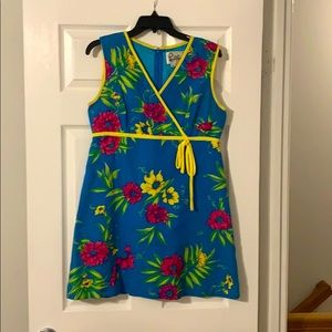 Blue floral Lilly Pulitzer v-neck dress